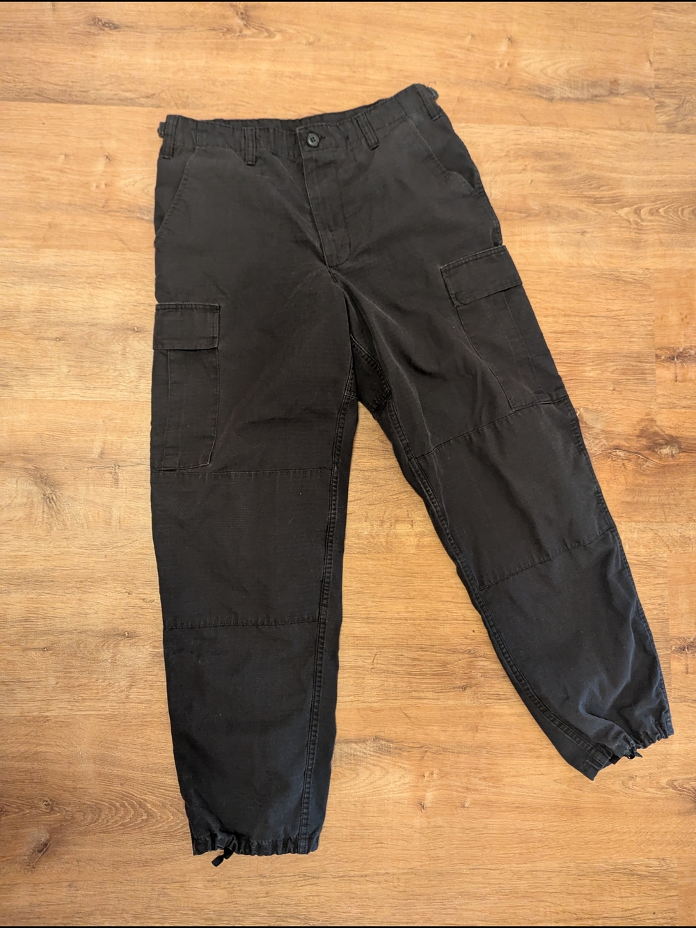 Black Tru-Spec Men's Cargo Pants with Elastic Ankles